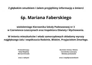 Żegnamy Mariana Faberskiego